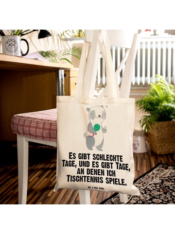 Mr. & Mrs. Panda Tragetasche Panda Tischtennis mit Spruch in Creme