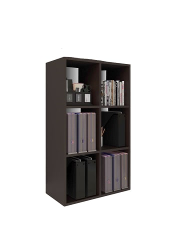 Coemo Aktenregal Delta-6 MDF in Schwarz