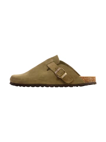 Divine Factory Leder-Pantoletten Noga Joasis Edge Grün