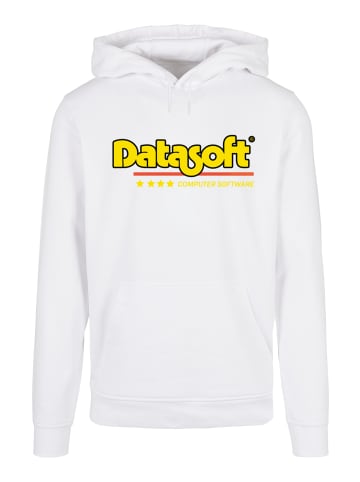 F4NT4STIC Basic Hoodie Retro Gaming Datasoft Logo gelb in weiß