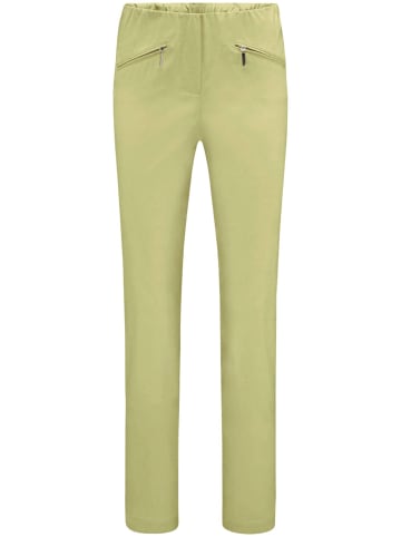 GOLDNER Bengalinhose Schlupfhose LOUISA mit Steppnähten in erbsengrün