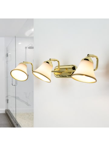 Licht-Erlebnisse Wandlampe (B)70 x (H)13 cm in Gold Weiß
