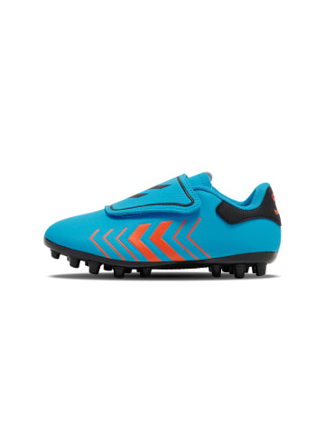 Hummel Hummel Klettverschluss Turf, Soft Ground, Firm Ground Hattrick Mg Fußball Kinder in BLUE/ORANGE