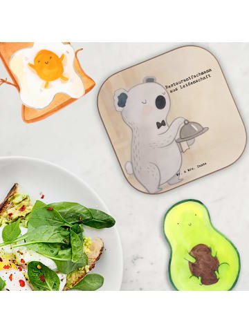 Mr. & Mrs. Panda Tisch-Untersetzer Restaurantfachmann Leidenscha... in Weiß