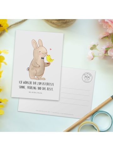 Mr. & Mrs. Panda Fotokarte Hase Küken mit Spruch in Weiß