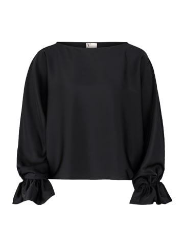 Vera Mont Satin-Bluse mit Fledermausärmeln in Schwarz
