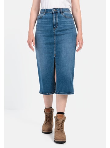 Camel Active Jeansrock im Used-Look in Dunkelblau