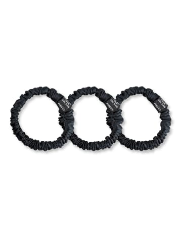 Ailoria DOUX set 3 scrunchies s aus seide in schwarz