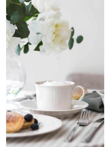Villeroy & Boch 6er Set Cappuccino Tassen mit Untertassen Cellini 350 ml in weiß