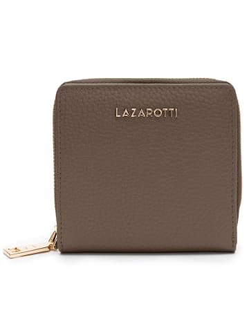 Lazarotti Bologna Leather Geldbörse Leder 10 cm in taupe