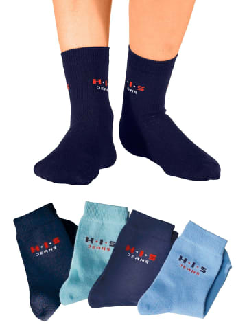 H.I.S Basicsocken in blau, marine, hellblau, dunkelblau