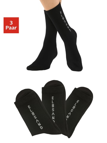 ELBSAND Socken in 3x schwarz