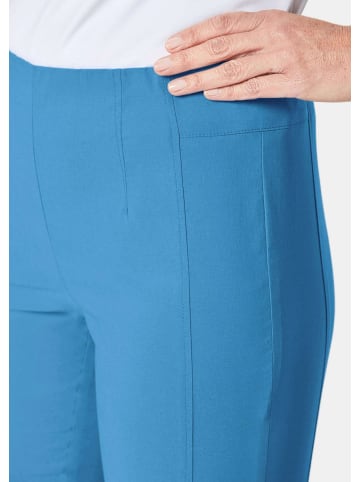 GOLDNER 7/8-Bengalinhose Schlupfhose LOUISA mit Steppnähten in atlantikblau