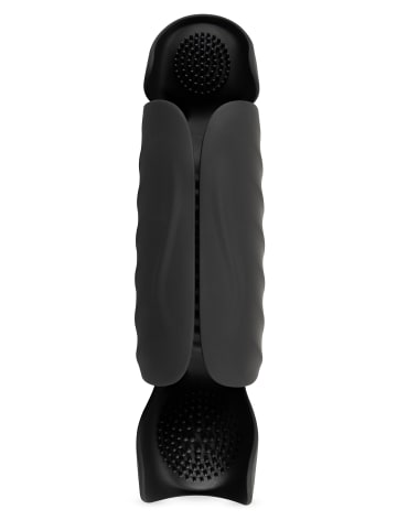 Rebel Masturbator mit Vibration Penis Trainer with 3 Point Stimulation in schwarz