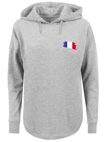 F4NT4STIC Oversized Hoodie France Frankreich Flagge Fahne in grau