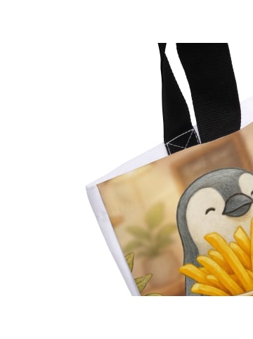 Mr. & Mrs. Panda Damen Schultertasche Pinguin Pommes Eimer Desig... in Weiß
