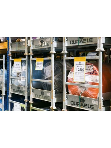 Durable Magnettasche Neodym A4 hoch PP gelb Packung mit 10 Stück