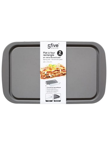 5five Simply Smart Glas-Vorratsdose RECT GLASFORM mit Deckel in Transparent, 29 x 18 cm
