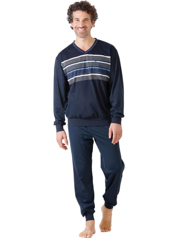 hajo Single-Jersey Schlafanzug in marine