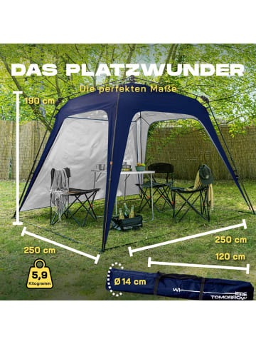 Where Tomorrow Pop Up Pavillon Navy  Blau
