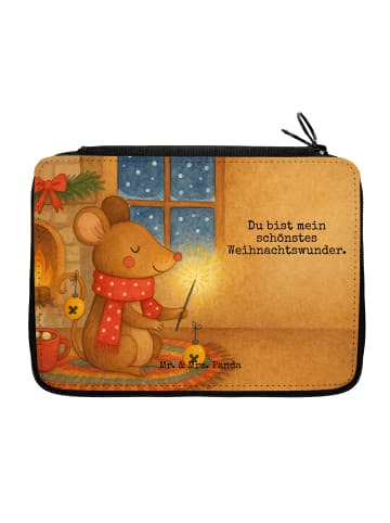 Mr. & Mrs. Panda Federmäppchen Maus Weihnachten Design mit Spruch in Weiß