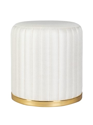 Kayoom Hocker Doric 120 in Elfenbein / Gold