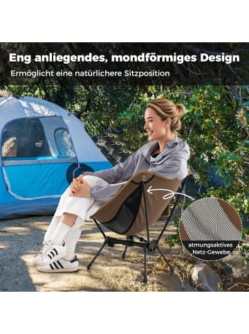 COSTWAY Campingstuhl faltbar in Braun