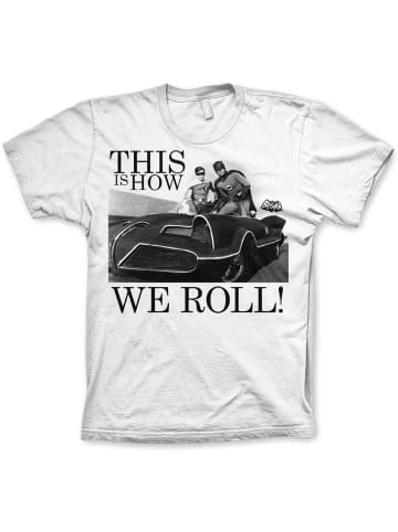 Batman T-Shirt "This Is How We Roll Big Tall T-Shirt" in Weiß