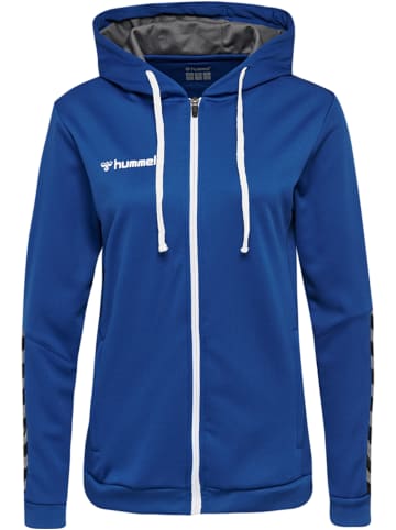 Hummel Hoodie Hmlauthentic Poly Zip Hoodie Woman in TRUE BLUE