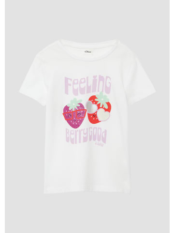 s.Oliver T-Shirt kurzarm in Weiß
