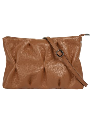 Cluty Umhängetasche echt Leder in cognac