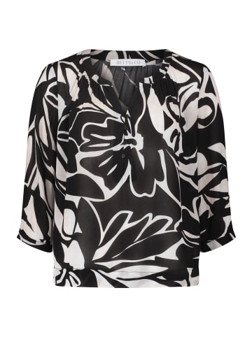 BETTY & CO Schlupfbluse mit Print in Nature-Black