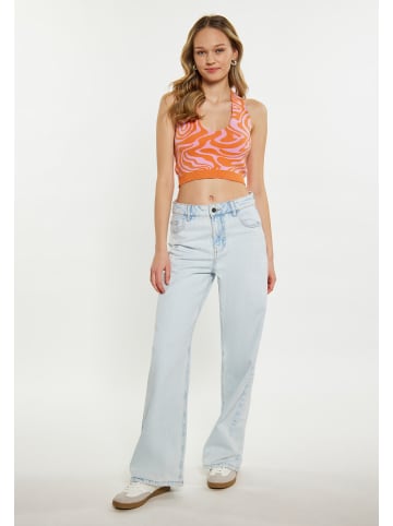 myMo Damen Cropp-Top in PINK ORANGE