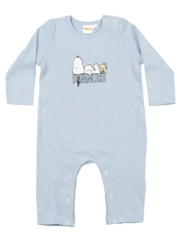Snoopy Peanuts Snoopy Baby Strampler Overall Einteiler Langarm in blau