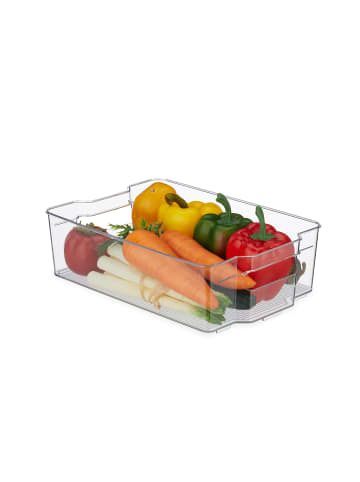 relaxdays Kühlschrank Organizer in Transparent - (B)31,5 x (H)9 x (T)21,5 cm