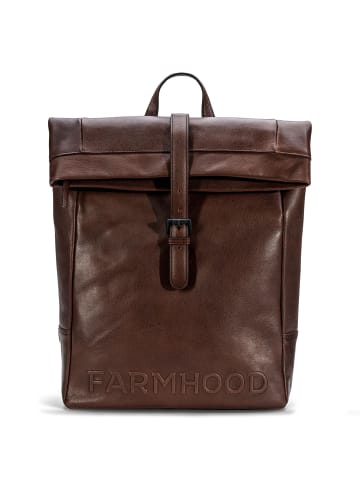 Farmhood Memphis Rucksack Leder 41 cm Laptopfach in dark brown