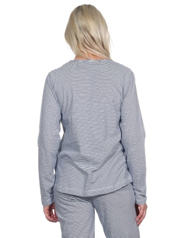 NORMANN Schlafanzug Pyjama Hose lang Mix & Match Streifen - 79722 in marine