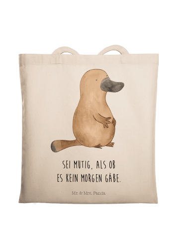 Mr. & Mrs. Panda Schultasche Schnabeltier Mut mit Spruch in Creme
