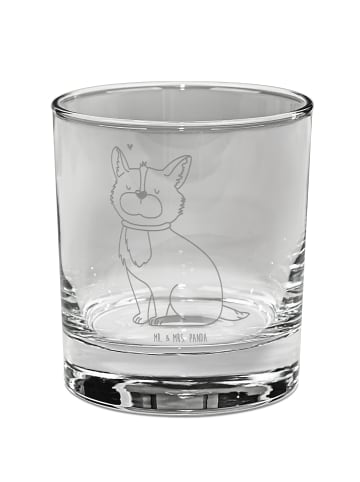 Mr. & Mrs. Panda Whiskey Glas Hund Glück ohne Spruch in Transparent