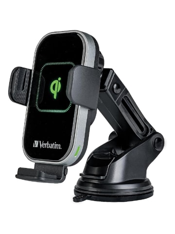 COFI 1453 Qi-Schnellladegerät mit automatischer Halterung für unterwegs in Schwarz