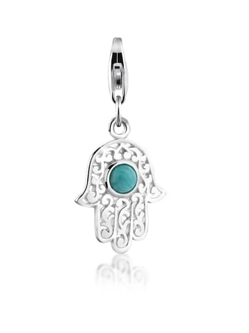 Nenalina Charm 925 Sterling Silber Hamsa Hand in Silber