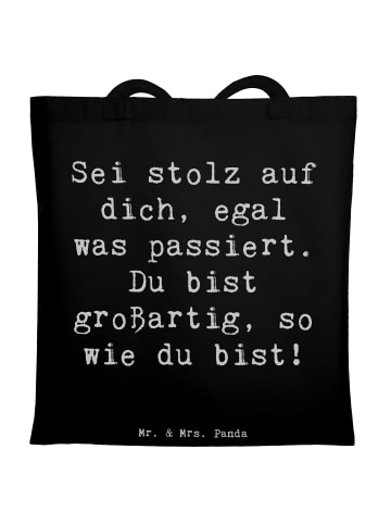 Mr. & Mrs. Panda baumwoll shopper Spruch Mit Enttäuschungen umge... in Schwarz