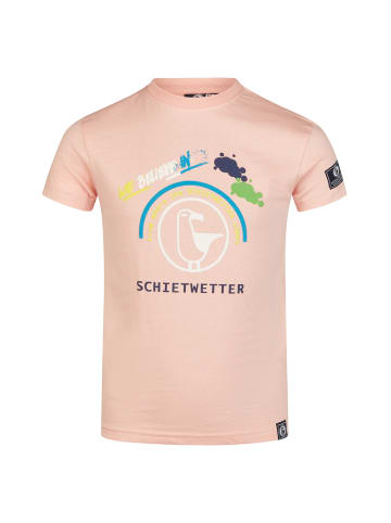 SCHIETWETTER Kinder T-Shirt Charlie, aus 100% Baumwolle,  Logo-Print, in pink