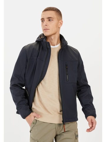Camel Active Softshell Jacke aus recyceltem Polyester in Dunkelblau