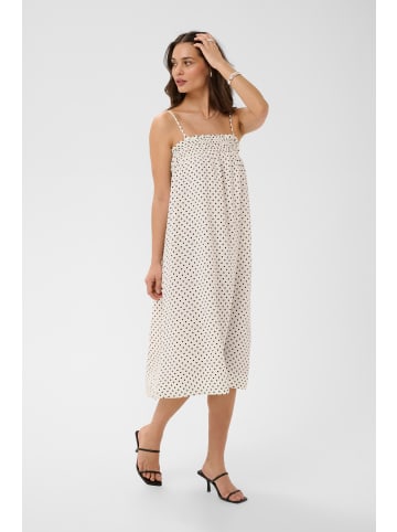 Kaffe Kleid KAwilma A-shape in Chalk/Black Dot Print