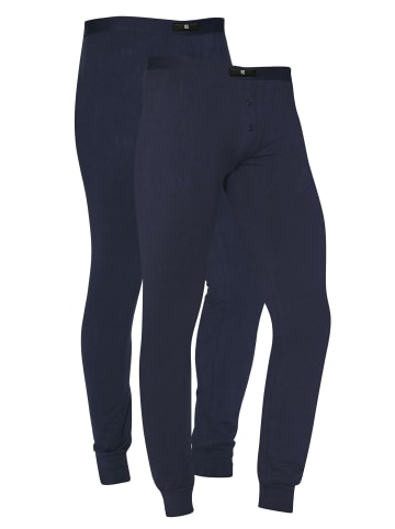 H.I.S H.I.S Lange Unterhosen (2 Stück) mit Bündchen am Bein in blau