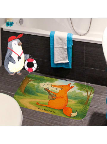 Mr. & Mrs. Panda Badteppich Fuchs Gitarre Design ohne Spruch in Weiß