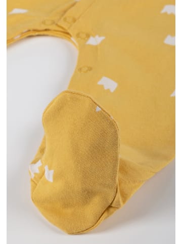 Sigikid Overall mit Füßchen und Klappbündchen an den Ärmeln Classic Baby in gelb
