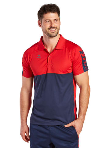 erima Six Wings Poloshirt in new navy/rot