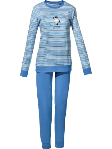 Erwin Müller Single-Jersey Schlafanzug in blau